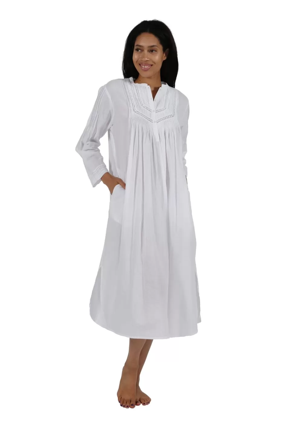 Shop 100% Cotton Long Sleeve Gown Gowns