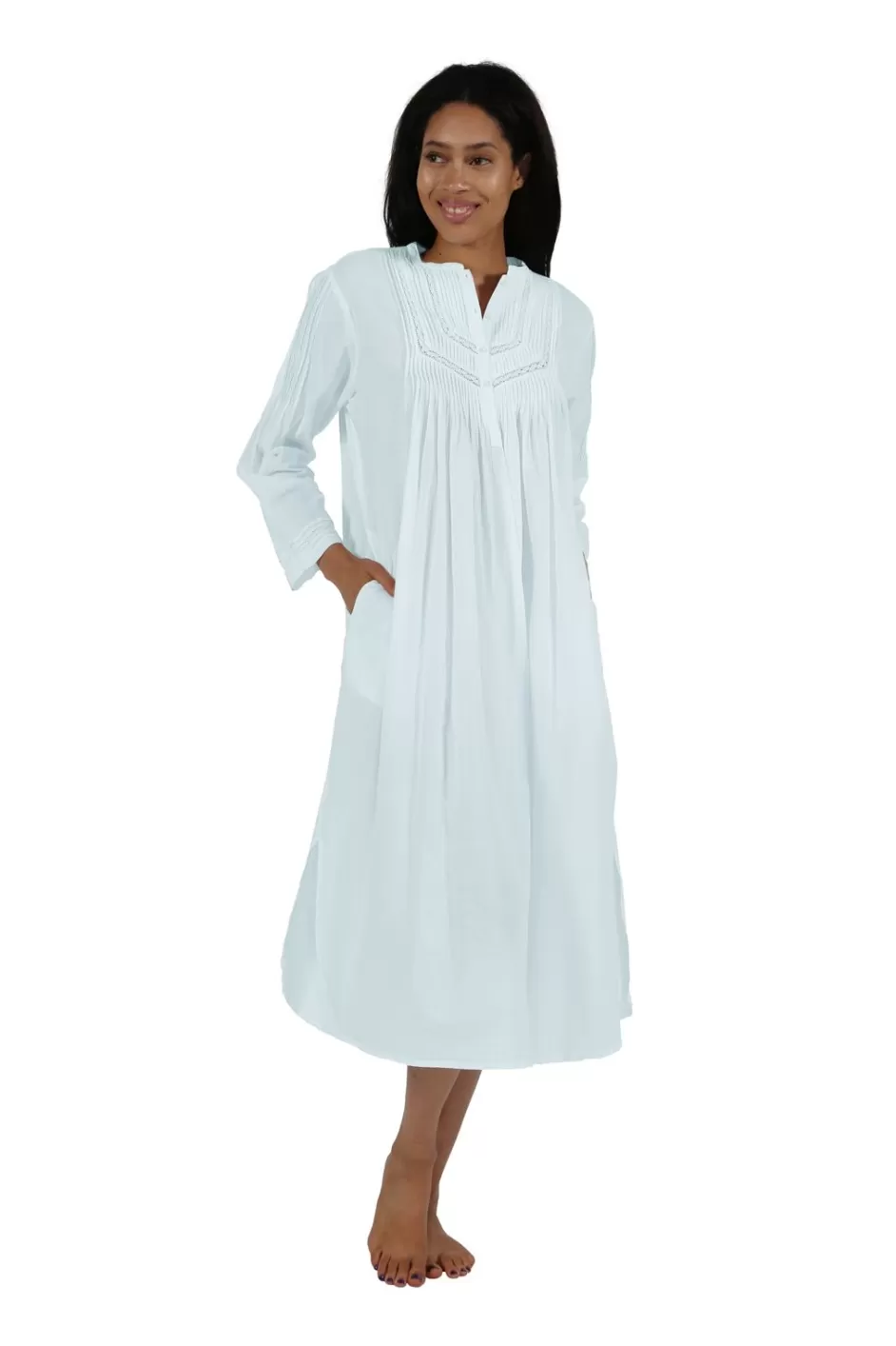 Shop 100% Cotton Long Sleeve Gown Gowns