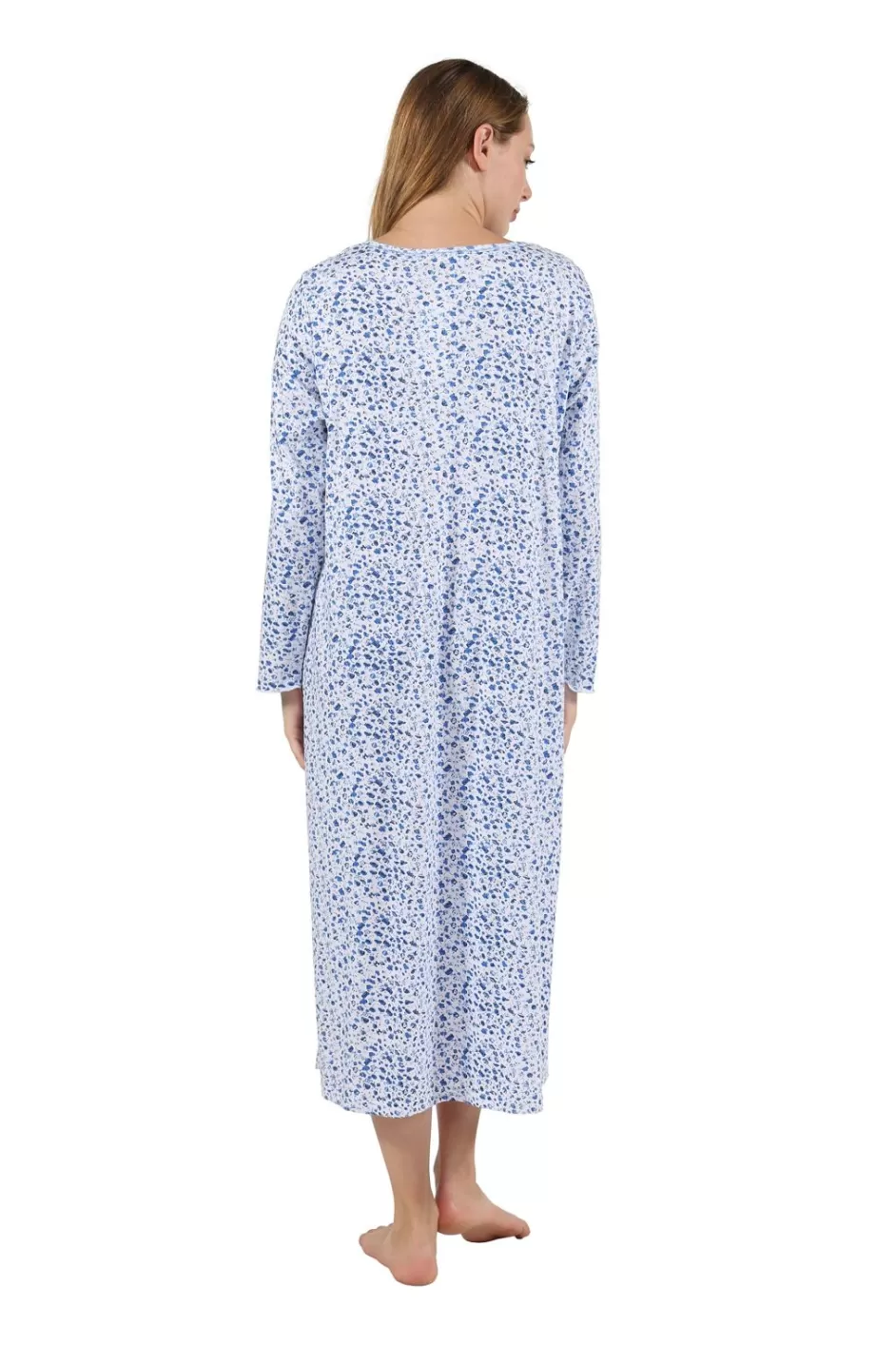 Discount 100% Cotton Mini Floral Cotton Knit Gown Gowns