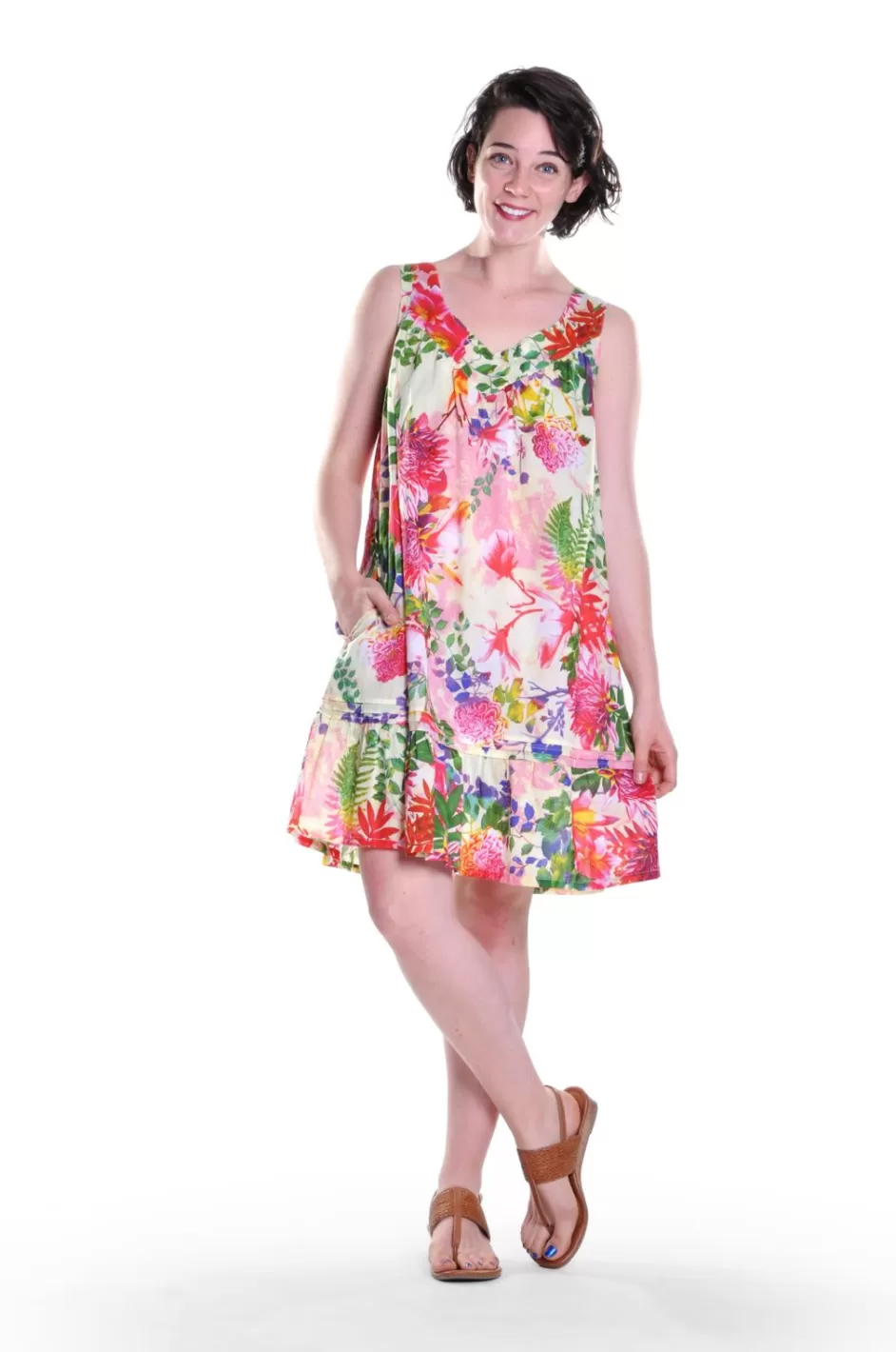 Best 100% Cotton Multicolored Floral Cotton Chemise Chemises
