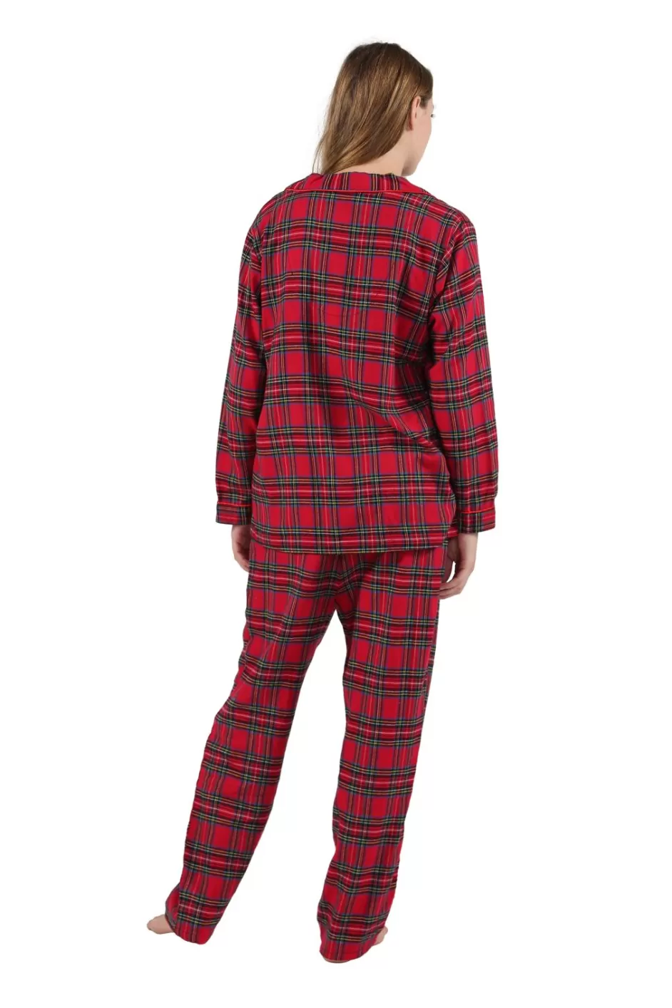 Best 100% Cotton Yarn Dyed Plaid Flannel Pajama Set Pajamas