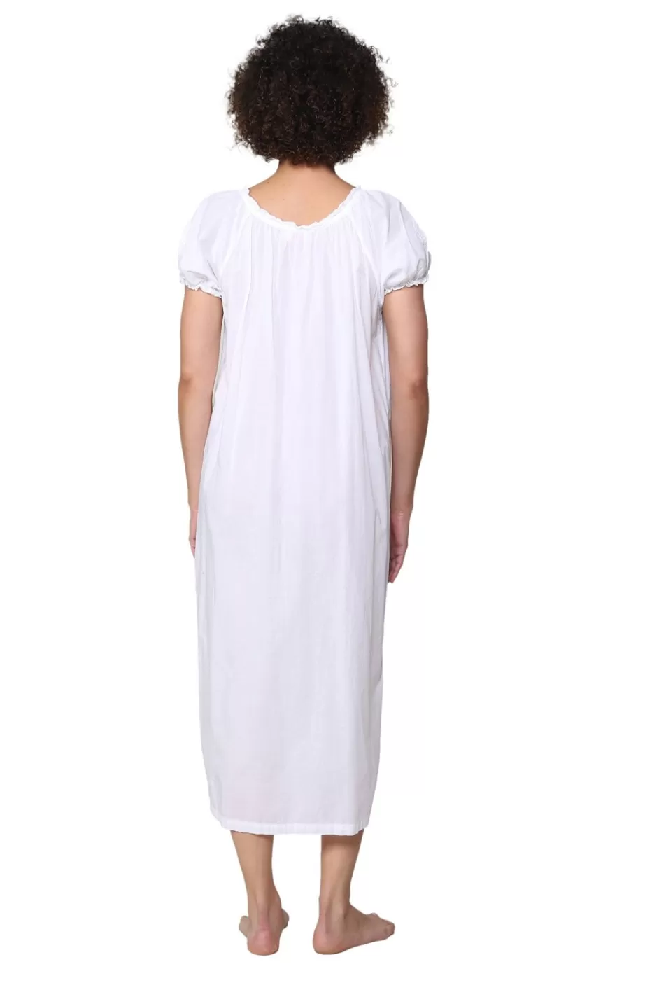 Hot La Cera Embroidered Gathered Short Sleeve Gown Gowns