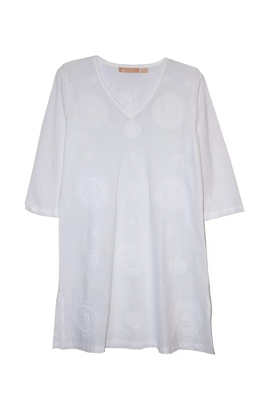 Best La Cera Plus Size Embroidered V-Neck Casual Shirt Plus Tops