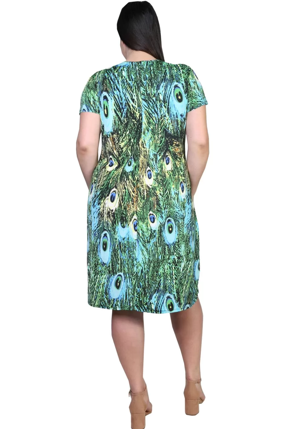 Discount La Cera Plus Size Print Short Sleeve Dress Plus Dresses