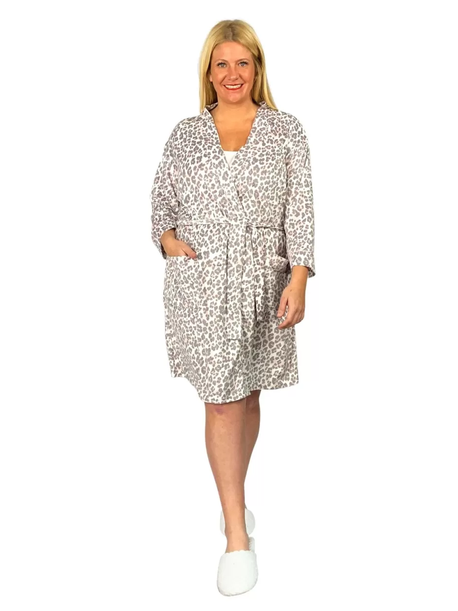 Shop La Cera Plus Size Silky Shee Minky Kimono Robe Robes