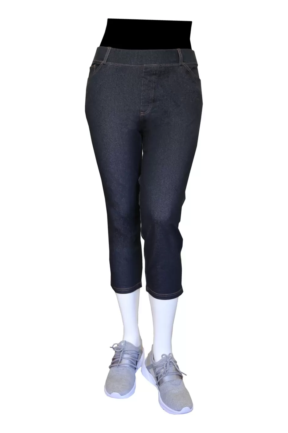 New La Cera Plus Size Stretch Knit Cropped Pant Plus Bottoms