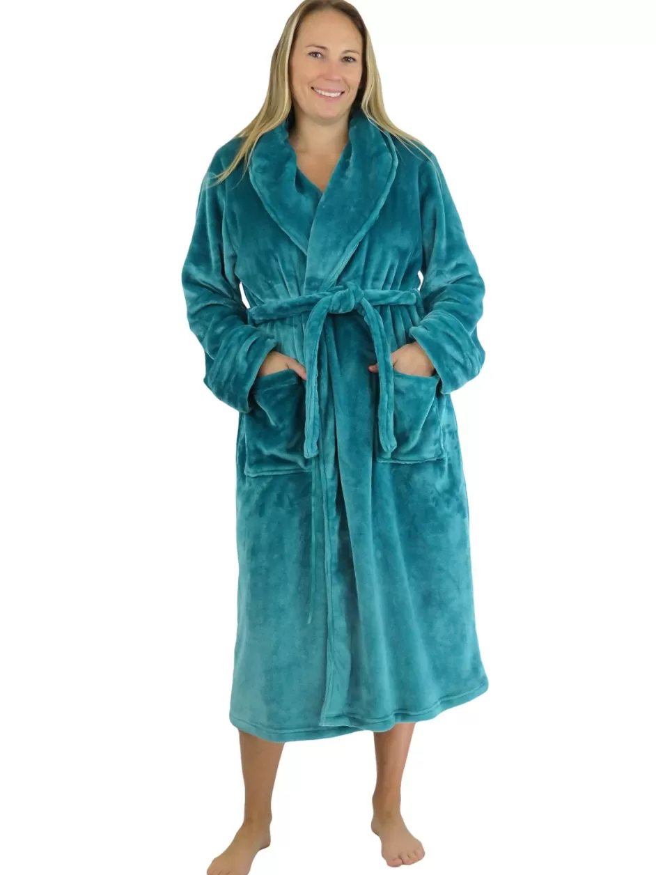 Flash Sale La Cera Plush Fleece Long Robe Robes