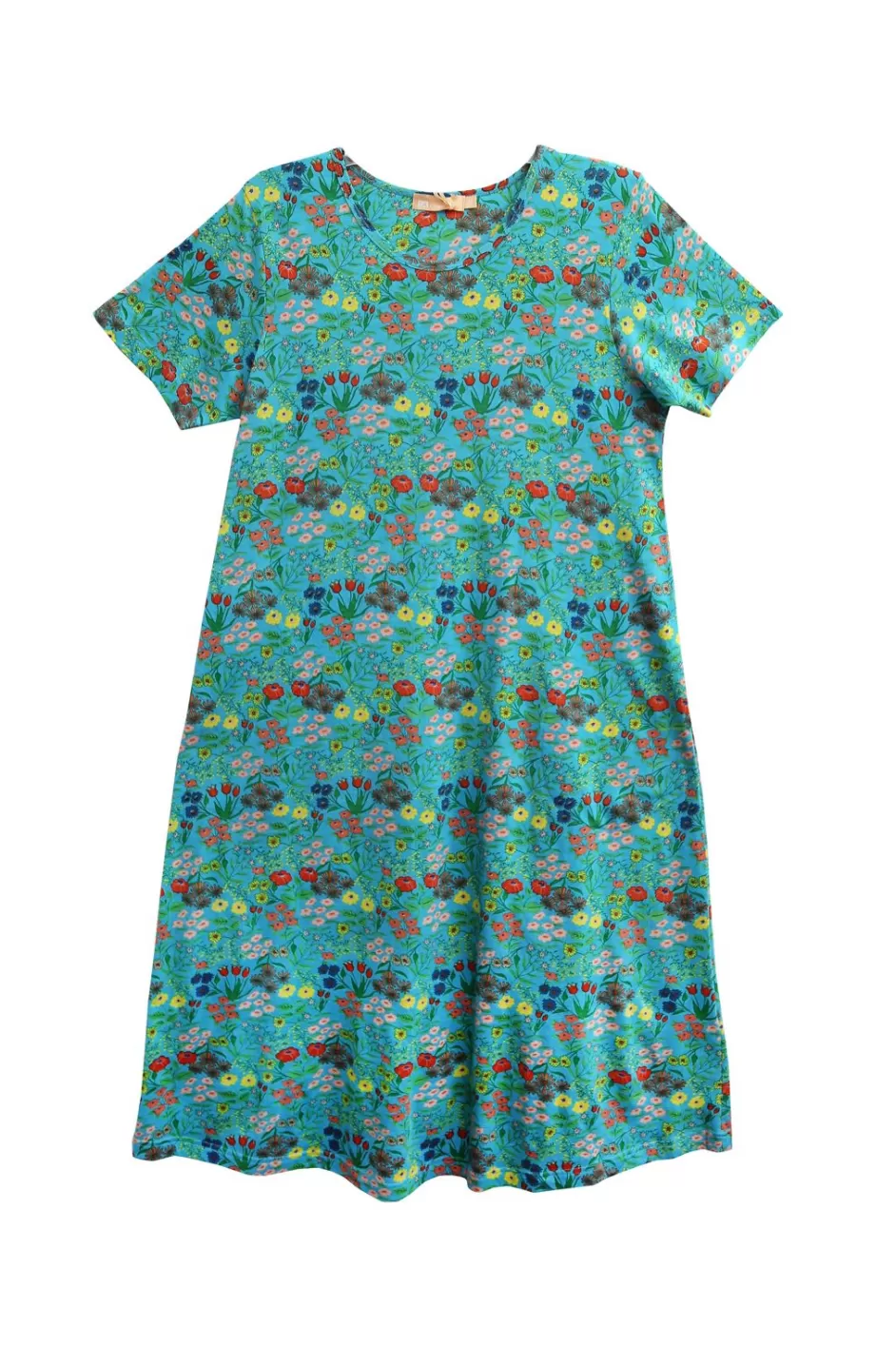 Best Sale La Cera Printed A-Line Cotton Jersey Knit Plus Size Dress Plus Dresses