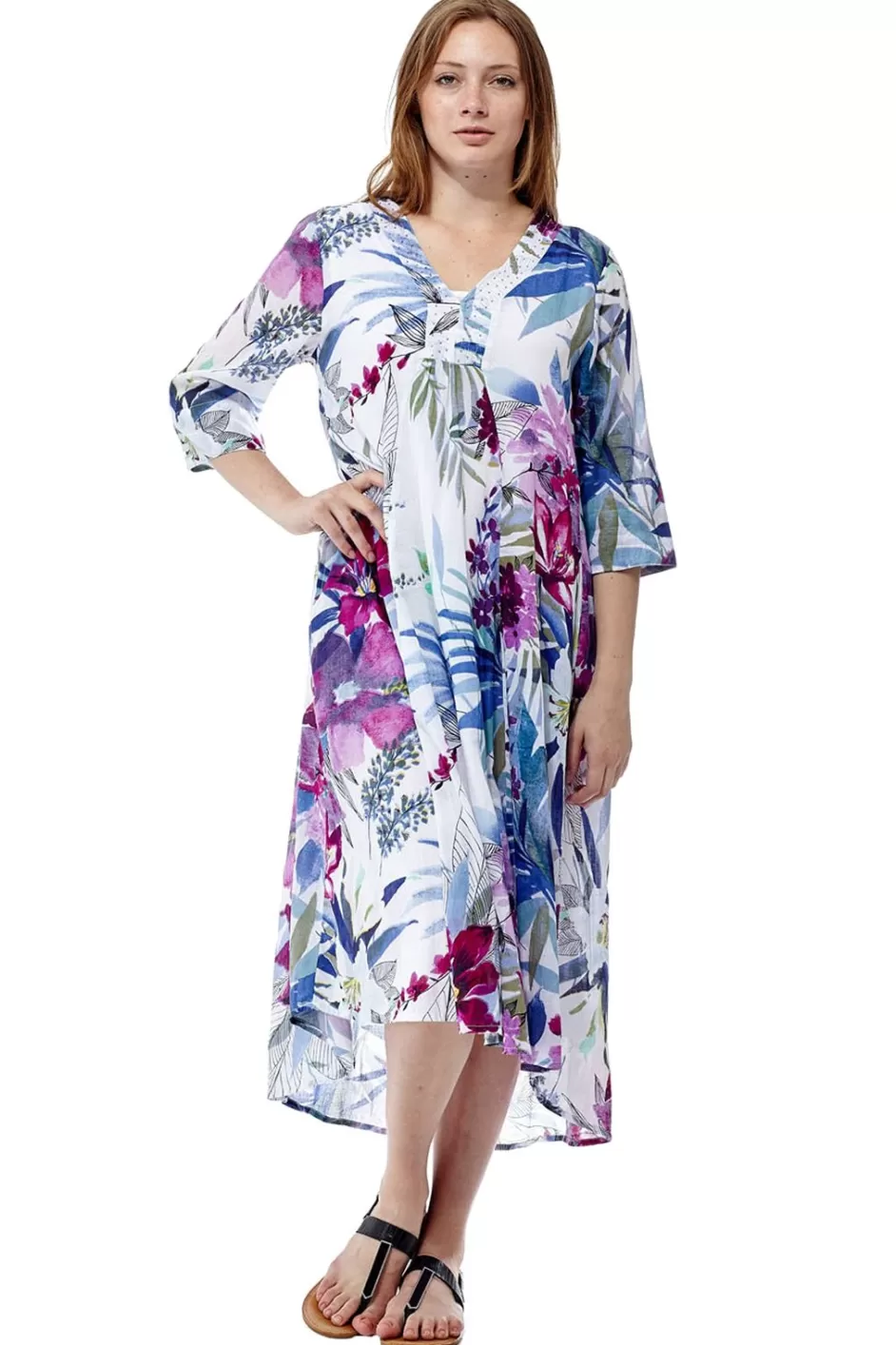 Cheap La Cera Women'S High-Low Printed Caftan Caftans