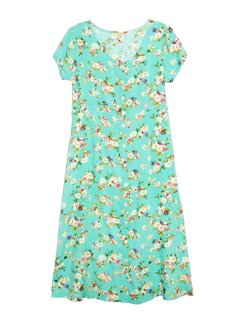 Fashion Plus Size La Cera Button Front Short Sleeve Dress Plus Dresses