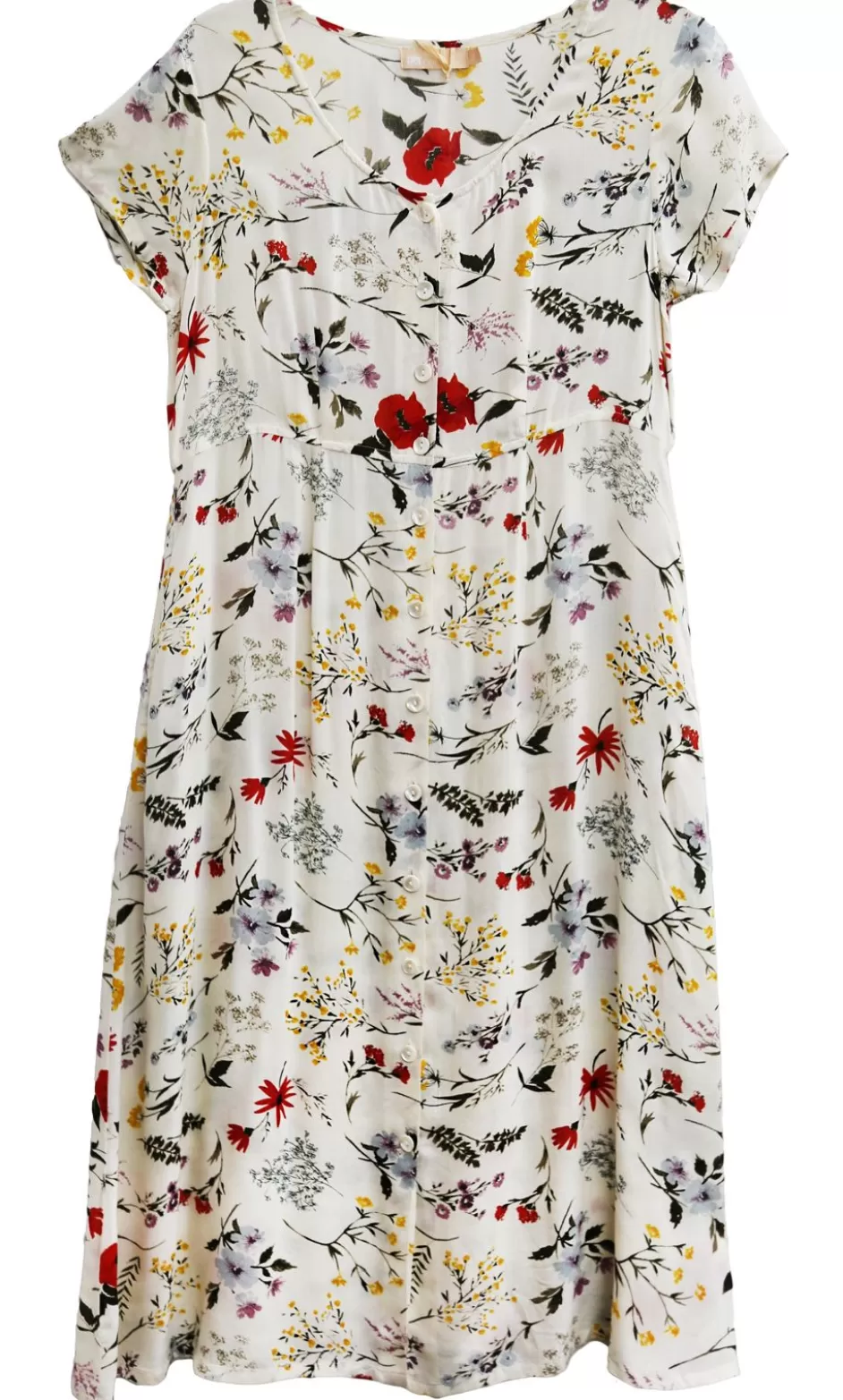 Sale Plus Size La Cera Button Front Short Sleeve Dress Plus Dresses