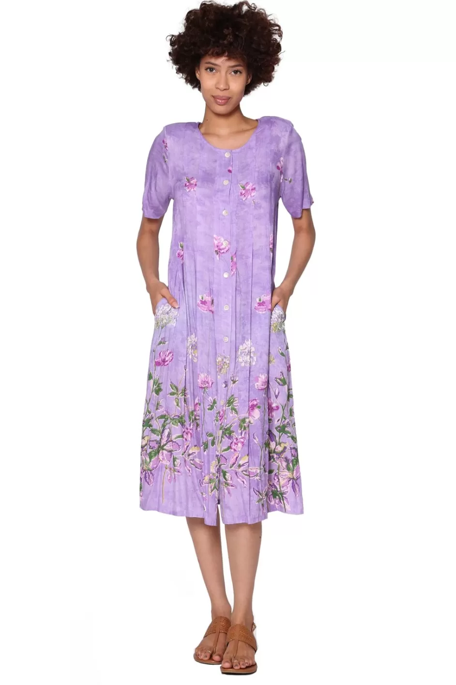 Hot Plus Size La Cera Button Front Short Sleeve Dress Plus Dresses