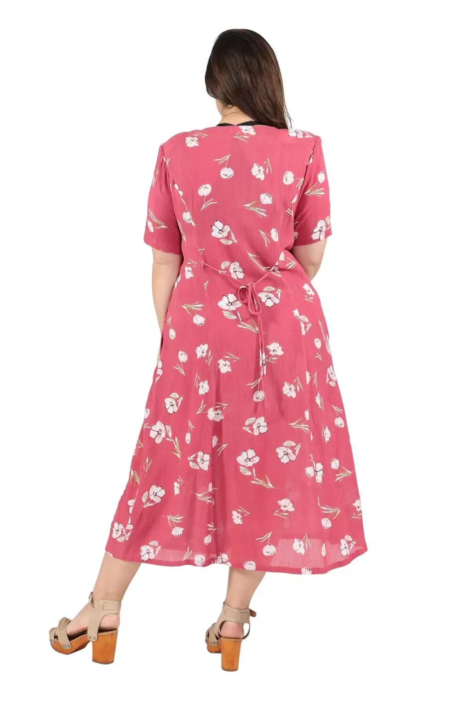 Store Plus Size La Cera Button Front Short Sleeve Dress Plus Dresses