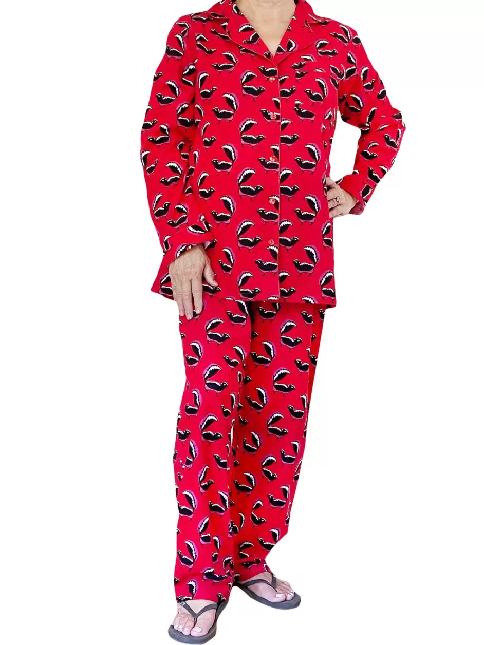 Best Sale Whimsical Skunk Flannel Pajamas Set Pajamas